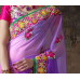 Beautiful Rose Inspired Embroidered Saree 